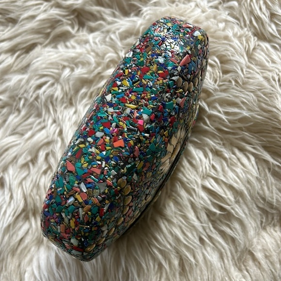 RAMLA Bel Air mosaic multicolor sunflower clutch shoulder evening bag new - Picture 7 of 9